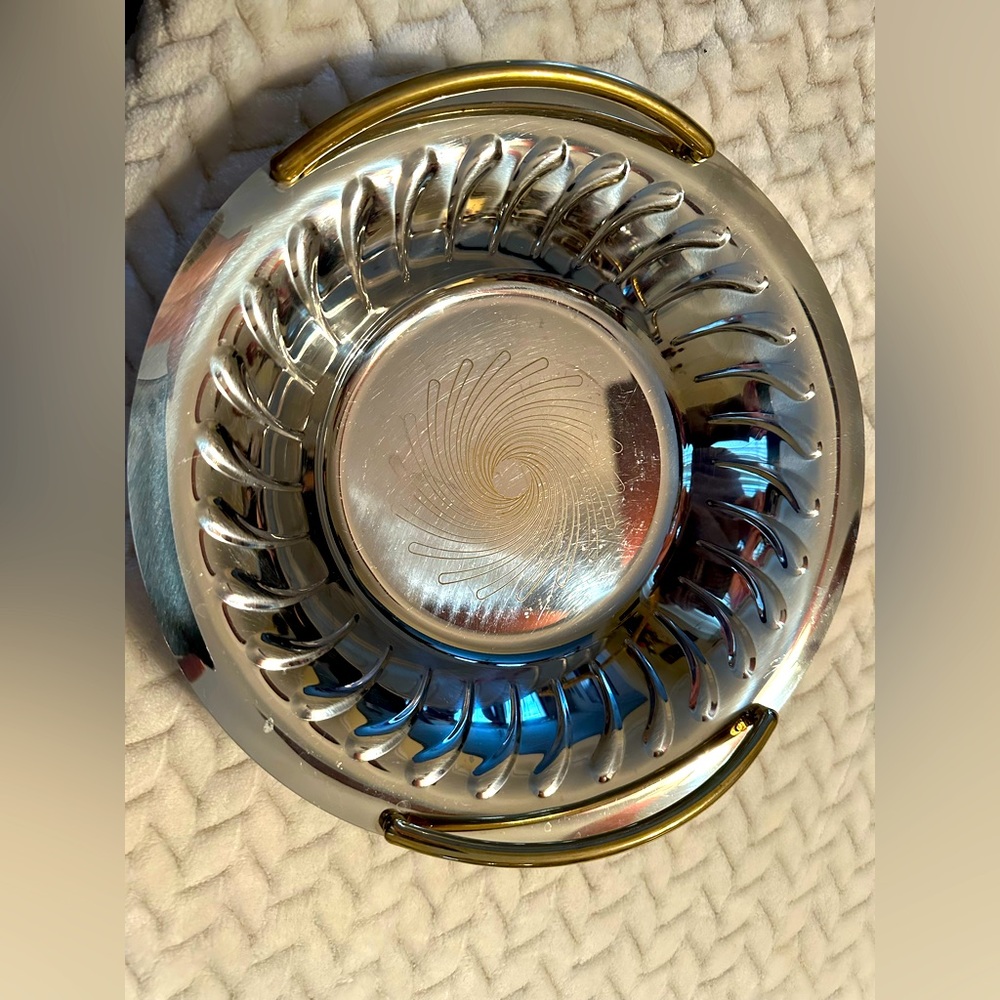 Inox 18/10 Stainless Steel Gold Handle Decor Bowl